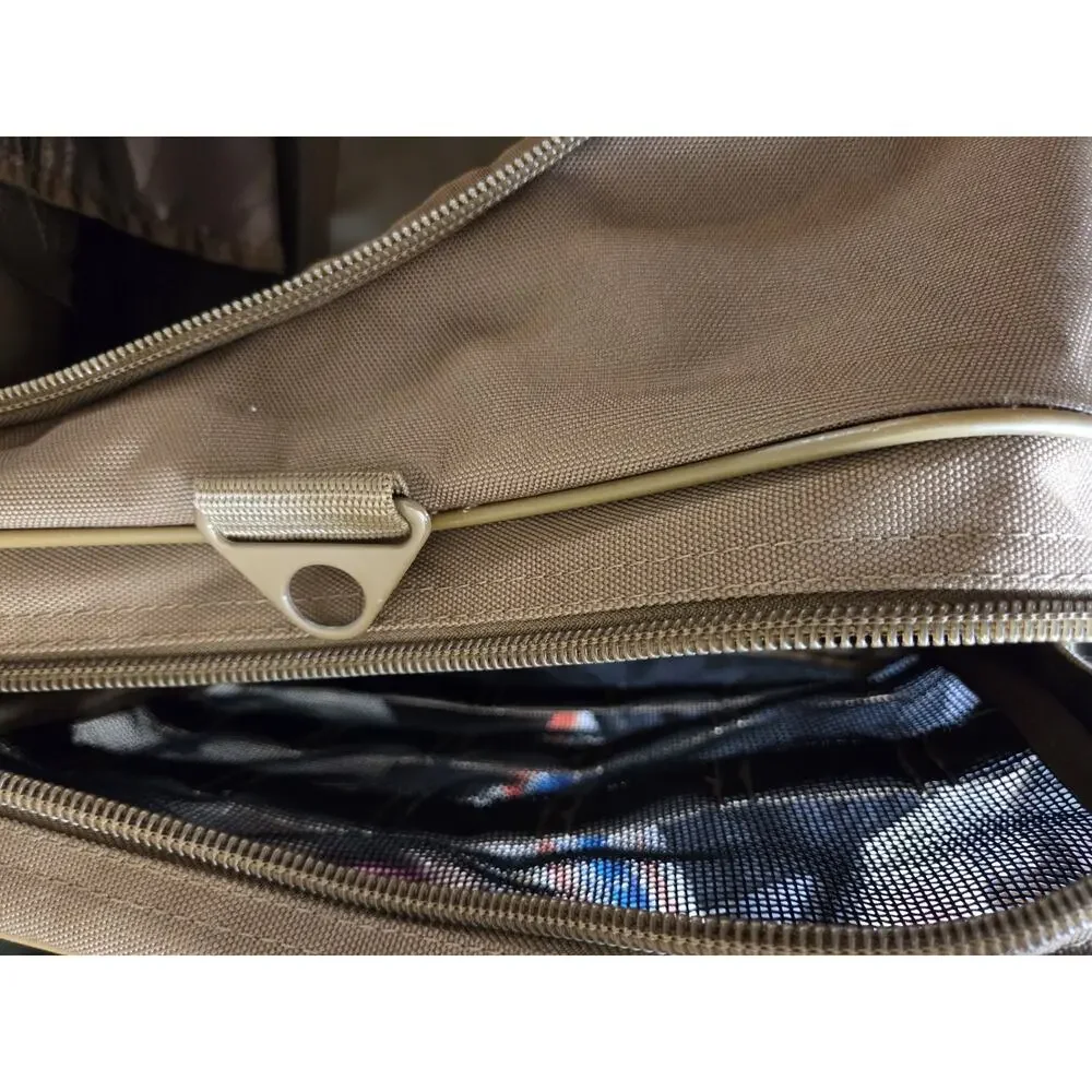 Flying Circle Tactical Square Duffel Backpack Goliad Brown External Pockets
